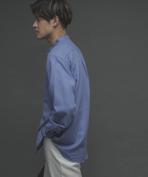 SENSE OF PLACE by URBAN RESEARCH（センスオブプレイスバイアーバンリサーチ）の「バンドカラーネルシャツ（シャツ/ブラウス・メンズ・チャコールグレー/ブラウン系その他/ライトベージュ/ブルー/ブラウン・MEDIUM/LARGE）」の18枚目の写真