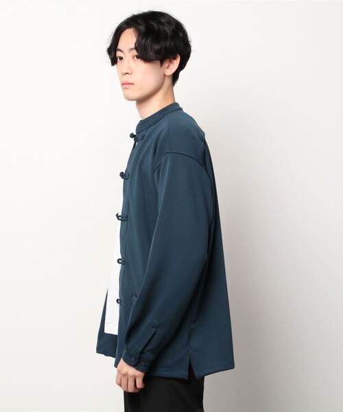 SITRY（シトリー）の「wide silhouette china Jersey cardigan/ワイドシルエット チャイナ ジャージ ルーズカーディガン/カーデ（カーディガン/ボレロ・メンズ・ブラック/ネイビー/モカ・M/L）」の16枚目の写真
