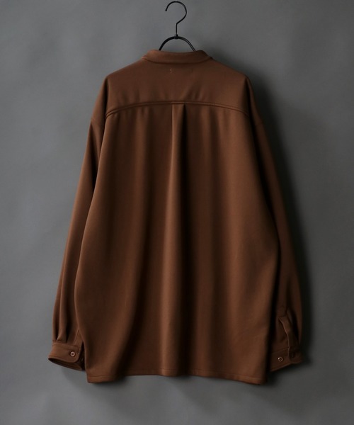 SITRY（シトリー）の「wide silhouette china Jersey cardigan/ワイドシルエット チャイナ ジャージ ルーズカーディガン/カーデ（カーディガン/ボレロ・メンズ・ブラック/ネイビー/モカ・M/L）」の11枚目の写真