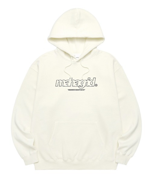 MAHAGRID(マハグリッド)の「【mahagrid】THIRD LOGO HOODIE / マハグリッド サード ロゴ フーディー 裏起毛(パーカー・メンズ・チャコールグレー/ブラック/グレー/ブルー/クリーム/オレンジ/ネイビー/グリーン・SMALL/MEDIUM/LARGE/X-LARGE)」の5枚目の写真