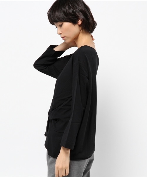 OUTLET（アウトレット）の「【CIAOPANIC TYPY】リボンブラウス（シャツ/ブラウス・レディース・ブラック/オフホワイト・FREE）」の4枚目の写真