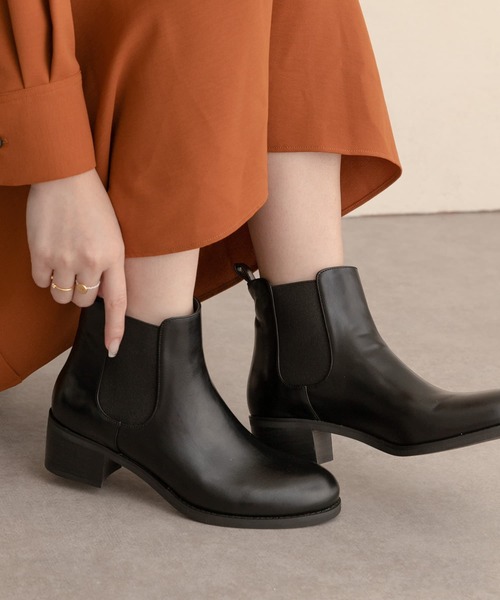 RODE SKO（ロデスコ）の「5センチヒールサイドゴアブーツ（ブーツ・レディース・ブラック・38/36/37）」の2枚目の写真