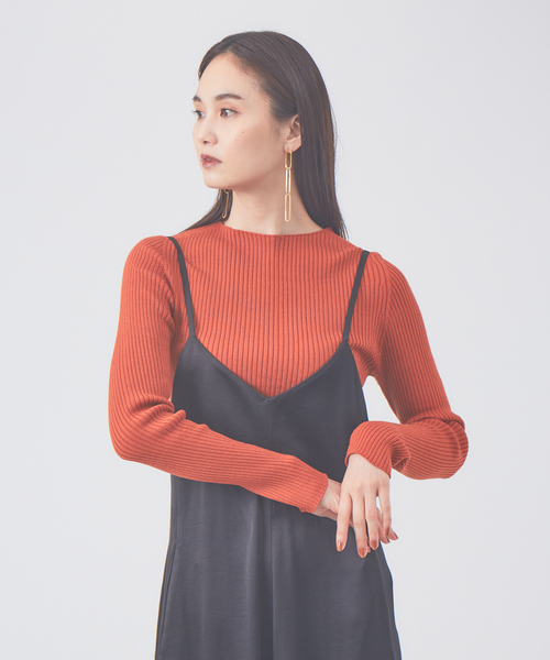 qualite（カリテ）の「【新型登場】シームレスクルーニット（ニット/セーター・レディース・ホワイト/オレンジ系その他/ブルー/ブラック・フリー）」の4枚目の写真