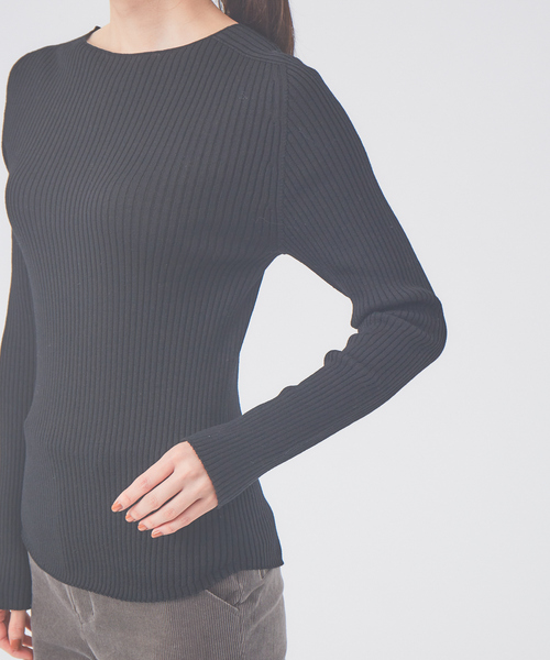 qualite（カリテ）の「【新型登場】シームレスクルーニット（ニット/セーター・レディース・ホワイト/オレンジ系その他/ブルー/ブラック・フリー）」の18枚目の写真