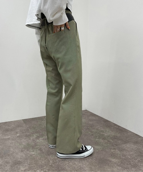 apres jour mignon(アプレジュールミニョン)の「チェックフレアパンツ【ZOZOTOWN限定アイテム】(その他パンツ・レディース・グリーン系その他/オレンジ系その他/イエロー系その他/カーキ・X-LARGE/MEDIUM/SMALL)」の7枚目の写真