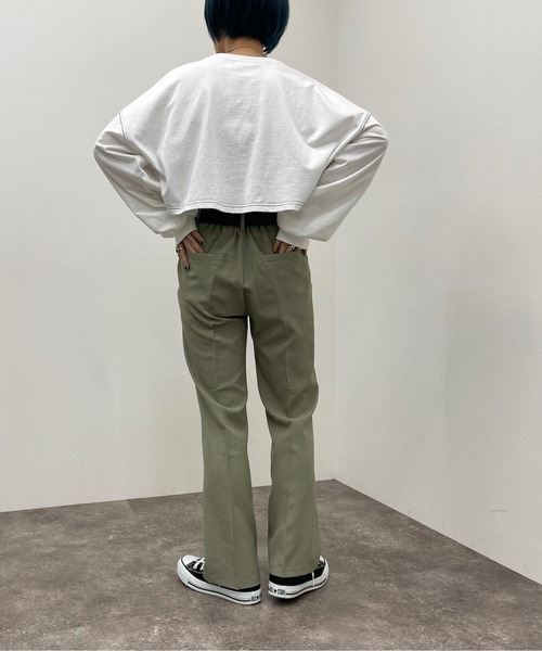 apres jour mignon(アプレジュールミニョン)の「チェックフレアパンツ【ZOZOTOWN限定アイテム】(その他パンツ・レディース・グリーン系その他/オレンジ系その他/イエロー系その他/カーキ・X-LARGE/MEDIUM/SMALL)」の10枚目の写真