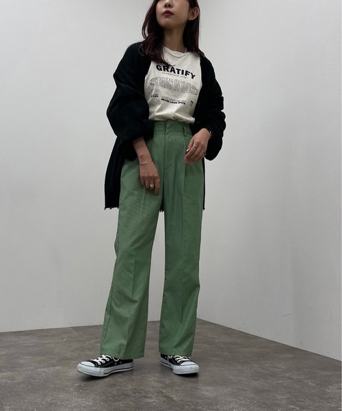 apres jour mignon(アプレジュールミニョン)の「チェックフレアパンツ【ZOZOTOWN限定アイテム】(その他パンツ・レディース・グリーン系その他/オレンジ系その他/イエロー系その他/カーキ・X-LARGE/MEDIUM/SMALL)」の17枚目の写真