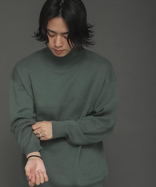 SENSE OF PLACE by URBAN RESEARCH(センスオブプレイスバイアーバンリサーチ)の「ハイネックルーズセーター(ニット/セーター・メンズ・レッド/ミント/アイボリー/ブルー/ライトベージュ/ブラック・LARGE/MEDIUM)」の5枚目の写真