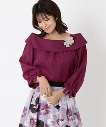 TO BE CHIC（トゥー ビー シック）の「シャイニーツイル ブラウス