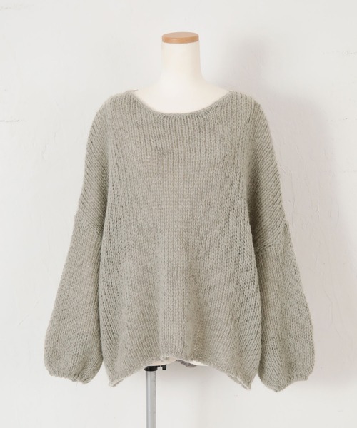 titivate（ティティベイト）の「ローゲージハンドライクニット（ニット/セーター・レディース・オフホワイト/ピンク/グリーン/グレイッシュベージュ/ブルー/モカ・S/M）」の8枚目の写真