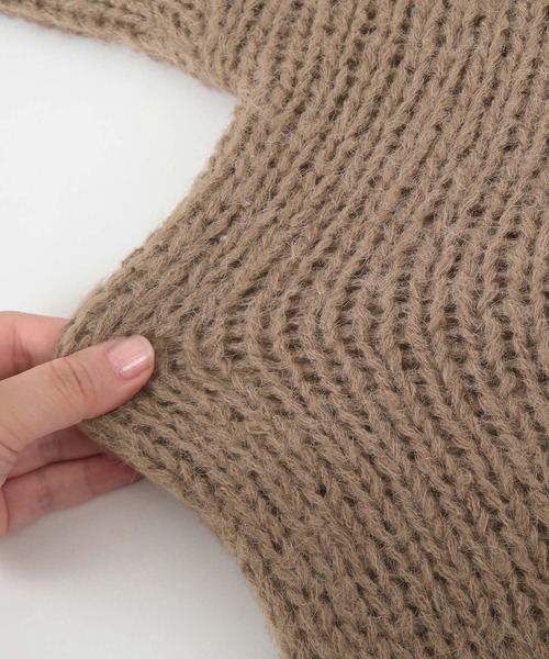 titivate（ティティベイト）の「ローゲージハンドライクニット（ニット/セーター・レディース・オフホワイト/ピンク/グリーン/グレイッシュベージュ/ブルー/モカ・S/M）」の14枚目の写真