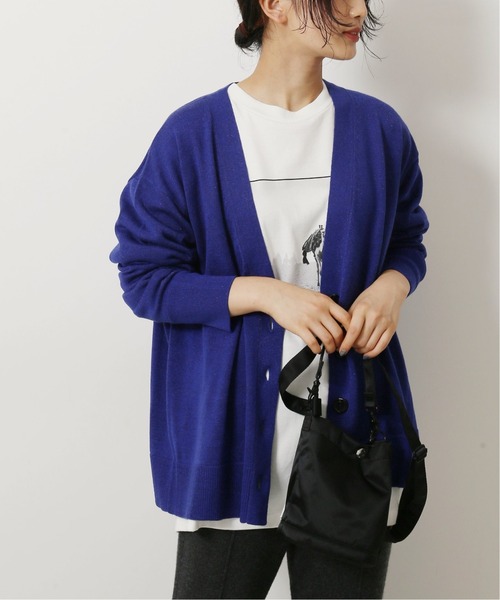 journal standard L'essage（ジャーナルスタンダードレサージュ）の「ラメVネックカーディガン◆（カーディガン/ボレロ・レディース・グレー/ブラウン/ブルー・フリー）」の3枚目の写真