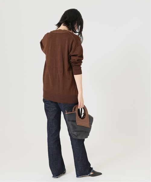 journal standard L'essage（ジャーナルスタンダードレサージュ）の「ラメVネックカーディガン◆（カーディガン/ボレロ・レディース・グレー/ブラウン/ブルー・フリー）」の10枚目の写真