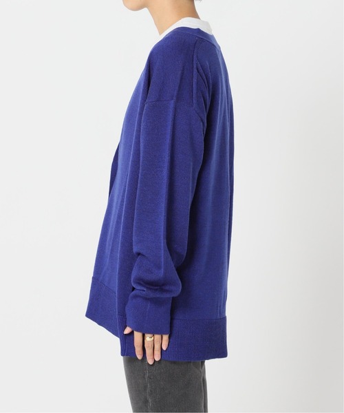 journal standard L'essage（ジャーナルスタンダードレサージュ）の「ラメVネックカーディガン◆（カーディガン/ボレロ・レディース・グレー/ブラウン/ブルー・フリー）」の21枚目の写真