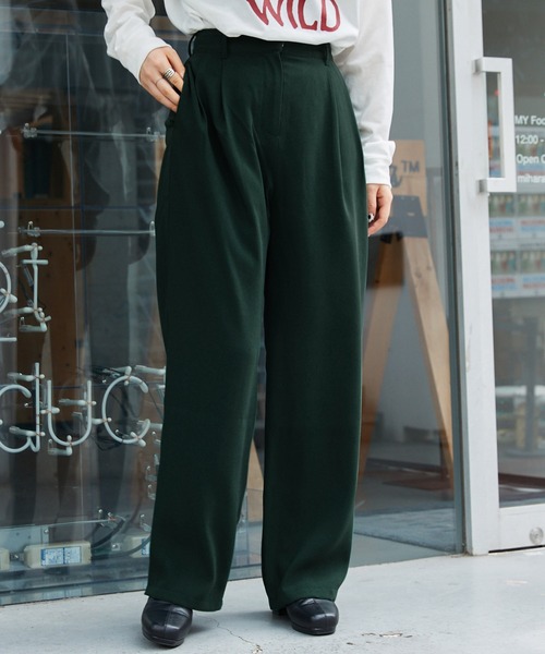 byYOUANCE（バイユアンス）の「タックストレートパンツ（その他パンツ・レディース・ピンク/グリーン/ブラウン/ライトイエロー/その他1・MEDIUM/SMALL）」の14枚目の写真