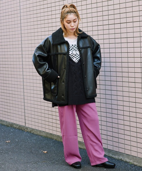 byYOUANCE（バイユアンス）の「タックストレートパンツ（その他パンツ・レディース・ピンク/グリーン/ブラウン/ライトイエロー/その他1・MEDIUM/SMALL）」の17枚目の写真