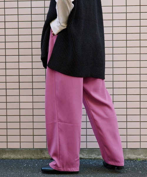 byYOUANCE（バイユアンス）の「タックストレートパンツ（その他パンツ・レディース・ピンク/グリーン/ブラウン/ライトイエロー/その他1・MEDIUM/SMALL）」の22枚目の写真