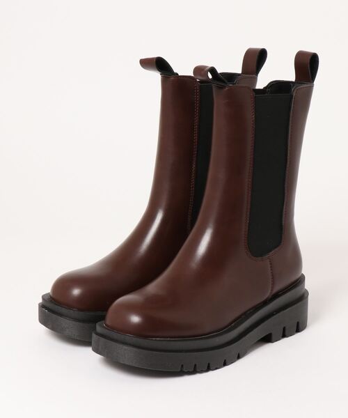 KOBE LETTUCE(コウベレタス)の「タンクソールサイドゴアミドルチェルシーブーツ(ブーツ・レディース・ブラック/ブラウン/アイボリー・LL/S/L/M)」の12枚目の写真