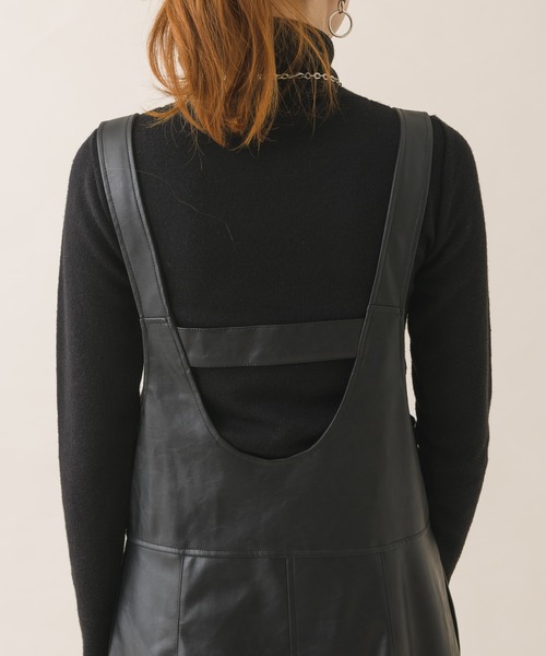 DOLLUPOOPS（ドールアップウップス）の「DOLL UP OOPS　フェイクレザージャンバースカート（ジャンパースカート・レディース・ブラック・FREE）」の14枚目の写真