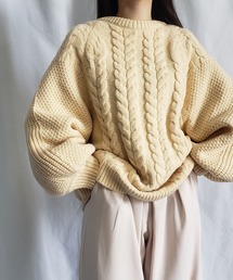 me+em select | ビッグシルエットケーブルボリュームニット(ニット/セーター)