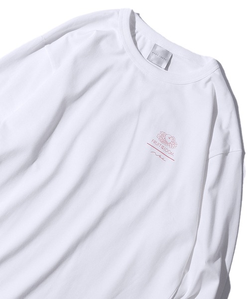 FRUIT OF THE LOOM（フルーツオブザルーム）の「【ROOPTOKYO限定】FRUIT OF THE LOOM/フルーツオブザルーム×Nah 描き下ろしイラスト  ロンT（Tシャツ/カットソー・レディース・グレー/ホワイト/ブラック・M/XL/L）」の11枚目の写真