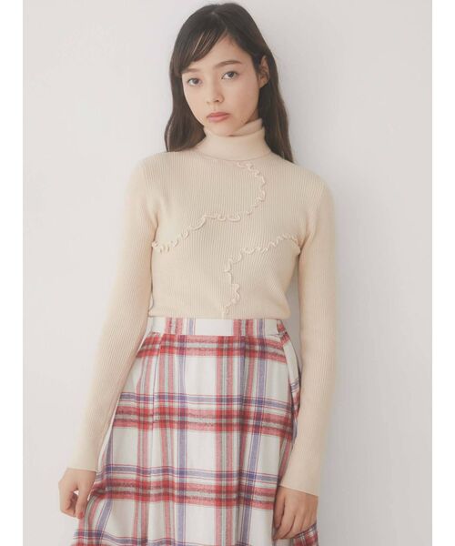 merry jenny（メリージェニー）の「flowerメロウタートルニット（ニット/セーター・レディース・ブラック/イエロー/アイボリー・FREE）」の18枚目の写真