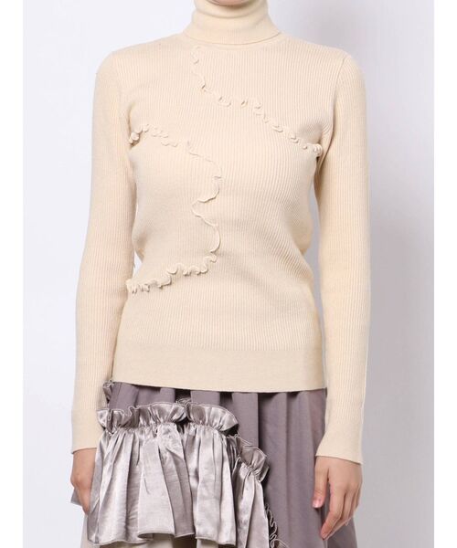 merry jenny（メリージェニー）の「flowerメロウタートルニット（ニット/セーター・レディース・ブラック/イエロー/アイボリー・FREE）」の4枚目の写真