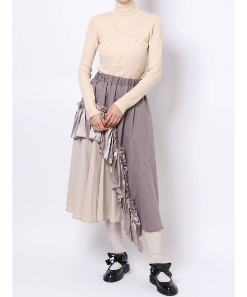 merry jenny（メリージェニー）の「flowerメロウタートルニット（ニット/セーター・レディース・ブラック/イエロー/アイボリー・FREE）」の10枚目の写真