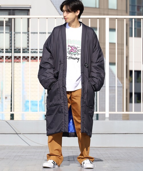 ZANTER JAPAN（ザンタージャパン）の「ZANTER JAPAN/ザンタージャパン ノーカラーロングジャケット ユニセックス（ダウンジャケット/コート・メンズ・ブラック/ネイビー/キャメル・FREE）」の19枚目の写真