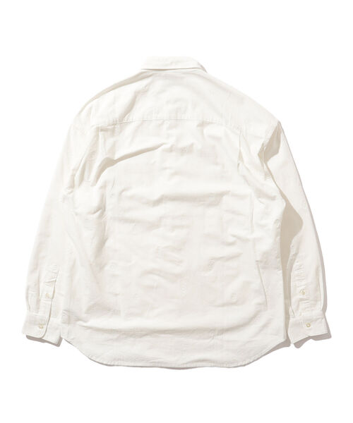BEAMS LIGHTS（ビームスライツ）の「BEAMS LIGHTS / オックスフォード エンブロイダリー ボタンダウンシャツ（シャツ/ブラウス・メンズ・オフホワイト/ネイビー・SMALL/LARGE/MEDIUM）」の12枚目の写真