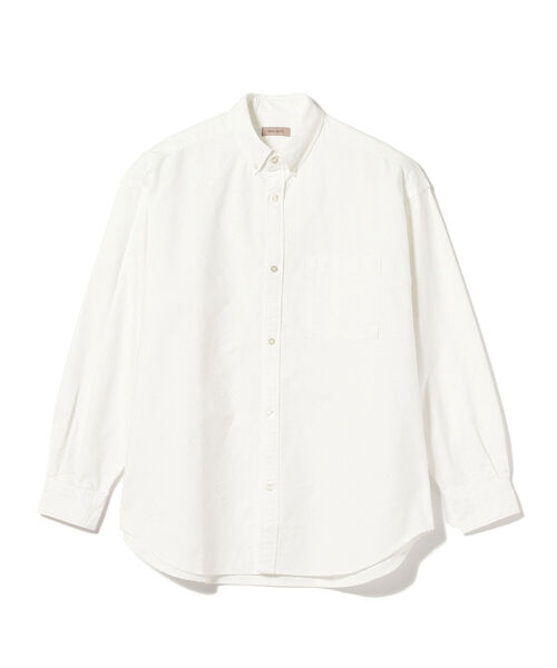 BEAMS LIGHTS（ビームスライツ）の「BEAMS LIGHTS / オックスフォード エンブロイダリー ボタンダウンシャツ（シャツ/ブラウス・メンズ・オフホワイト/ネイビー・SMALL/LARGE/MEDIUM）」の16枚目の写真