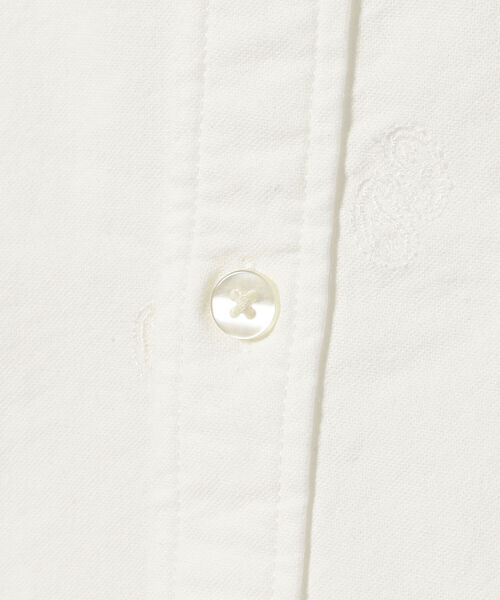 BEAMS LIGHTS（ビームスライツ）の「BEAMS LIGHTS / オックスフォード エンブロイダリー ボタンダウンシャツ（シャツ/ブラウス・メンズ・オフホワイト/ネイビー・SMALL/LARGE/MEDIUM）」の20枚目の写真