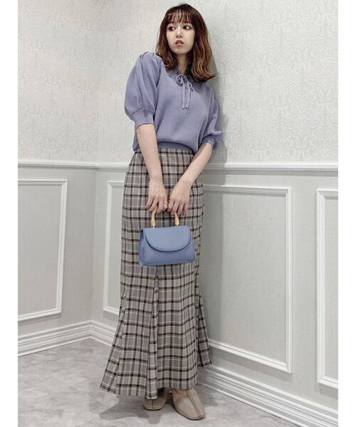 dazzlin（ダズリン）の「ハイウエストチェックマーメイドスカート（スカート・レディース・ブラック/パープル/グレー・SMALL/MEDIUM）」の18枚目の写真