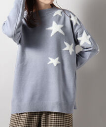 fredy repit | 星ジャガード ボトルネックプルオーバーニット(ニット/セーター)