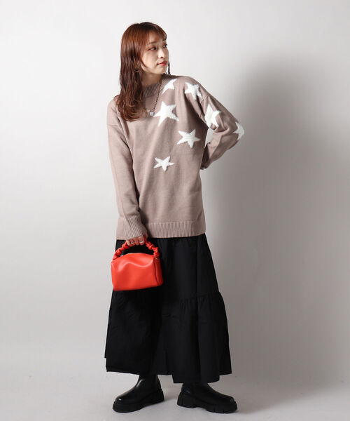 fredy repit（フレディレピ）の「星ジャガード ボトルネックプルオーバーニット（ニット/セーター・レディース・ブルー系その他4/ブラック系その他4/ベージュ系その他4・38）」の9枚目の写真