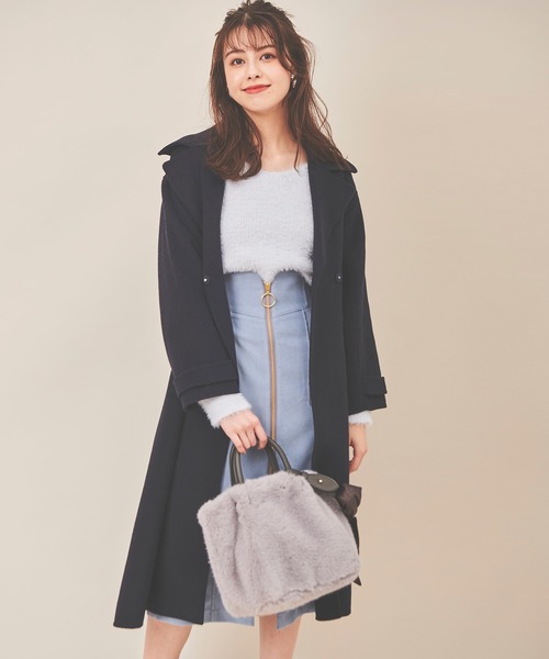 31 Sons de mode（トランテアン　ソン　ドゥ　モード）の「フロントファスナータイトスカート（スカート・レディース・サックスブルー/ピンク/クリーム・38/36）」の9枚目の写真