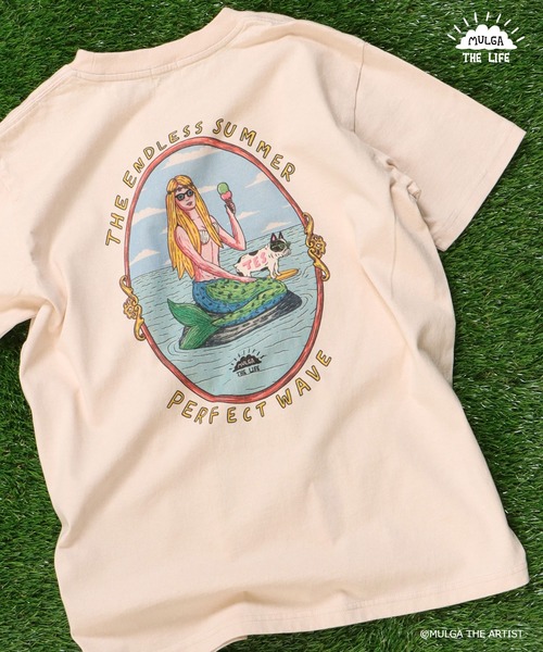 The Endless Summer（エンドレスサマー）の「TES×MULGA THE LIFE T-007 / Tシャツ（Tシャツ/カットソー・メンズ・ホワイト/ピンク系その他4・SMALL/MEDIUM/LARGE/X-LARGE）」の2枚目の写真