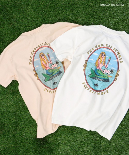 The Endless Summer（エンドレスサマー）の「TES×MULGA THE LIFE T-007 / Tシャツ（Tシャツ/カットソー・メンズ・ホワイト/ピンク系その他4・SMALL/MEDIUM/LARGE/X-LARGE）」の3枚目の写真