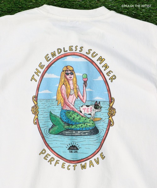 The Endless Summer（エンドレスサマー）の「TES×MULGA THE LIFE T-007 / Tシャツ（Tシャツ/カットソー・メンズ・ホワイト/ピンク系その他4・SMALL/MEDIUM/LARGE/X-LARGE）」の5枚目の写真