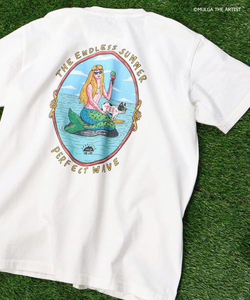 The Endless Summer（エンドレスサマー）の「TES×MULGA THE LIFE T-007 / Tシャツ（Tシャツ/カットソー・メンズ・ホワイト/ピンク系その他4・SMALL/MEDIUM/LARGE/X-LARGE）」の7枚目の写真
