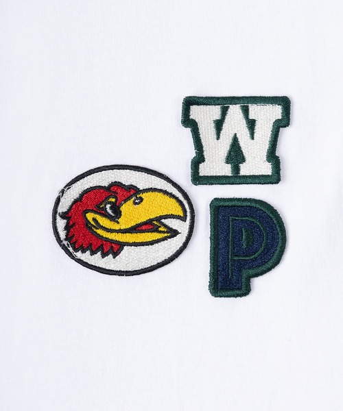 make a ray!(メイク ア レイ!)の「ビッグシルエット ワンポイント 刺繍ワッペン ロンT/USAコットン(Tシャツ/カットソー・メンズ・ホワイト/ブラック/ネイビー/ターコイズブルー/ホワイト系その他/グレイッシュベージュ・M/L)」の8枚目の写真