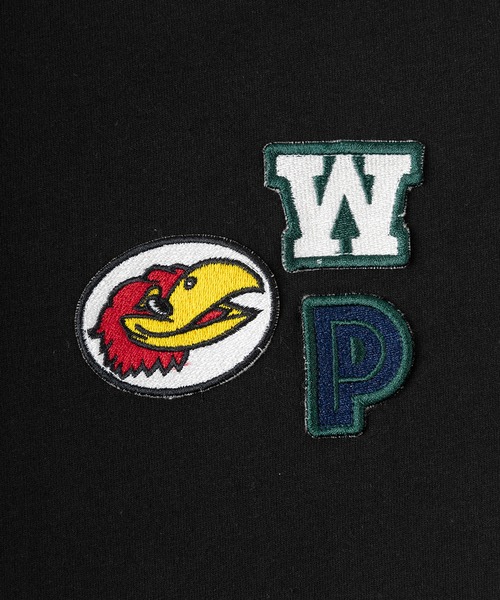 make a ray!(メイク ア レイ!)の「ビッグシルエット ワンポイント 刺繍ワッペン ロンT/USAコットン(Tシャツ/カットソー・メンズ・ホワイト/ブラック/ネイビー/ターコイズブルー/ホワイト系その他/グレイッシュベージュ・M/L)」の9枚目の写真