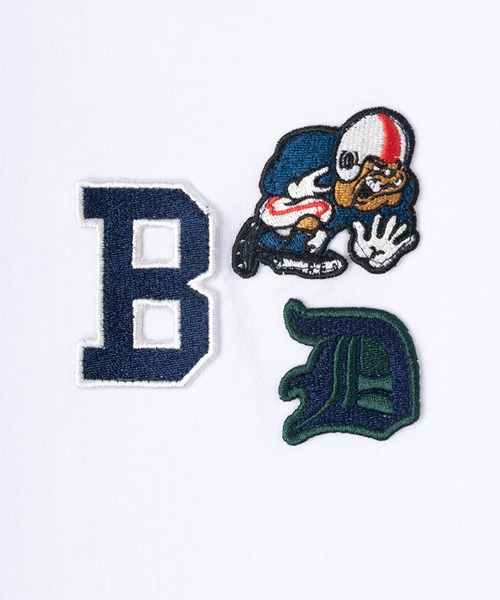 make a ray!(メイク ア レイ!)の「ビッグシルエット ワンポイント 刺繍ワッペン ロンT/USAコットン(Tシャツ/カットソー・メンズ・ホワイト/ブラック/ネイビー/ターコイズブルー/ホワイト系その他/グレイッシュベージュ・M/L)」の7枚目の写真