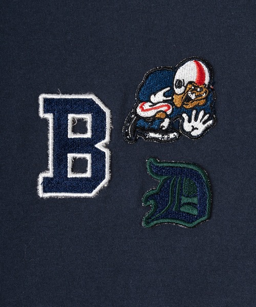 make a ray!(メイク ア レイ!)の「ビッグシルエット ワンポイント 刺繍ワッペン ロンT/USAコットン(Tシャツ/カットソー・メンズ・ホワイト/ブラック/ネイビー/ターコイズブルー/ホワイト系その他/グレイッシュベージュ・M/L)」の11枚目の写真