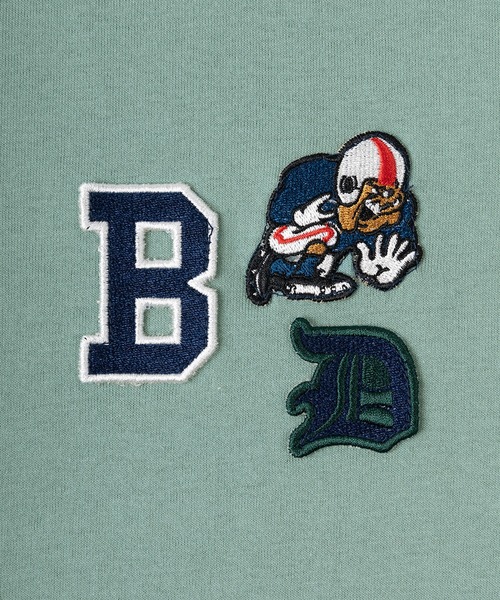 make a ray!(メイク ア レイ!)の「ビッグシルエット ワンポイント 刺繍ワッペン ロンT/USAコットン(Tシャツ/カットソー・メンズ・ホワイト/ブラック/ネイビー/ターコイズブルー/ホワイト系その他/グレイッシュベージュ・M/L)」の12枚目の写真