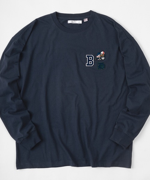 make a ray!(メイク ア レイ!)の「ビッグシルエット ワンポイント 刺繍ワッペン ロンT/USAコットン(Tシャツ/カットソー・メンズ・ホワイト/ブラック/ネイビー/ターコイズブルー/ホワイト系その他/グレイッシュベージュ・M/L)」の20枚目の写真