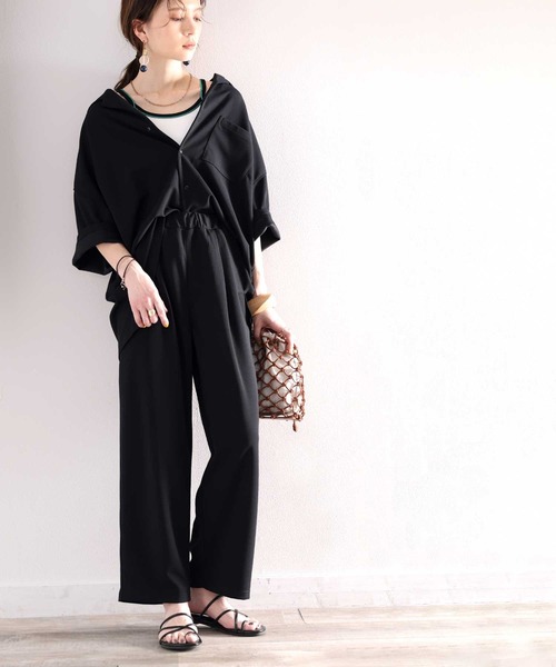 classicalelf（クラシカルエルフ）の「上級者のセットアップ。メンズライク開襟シャツ（シャツ/ブラウス・レディース・モカ/ブラック/カーキ・LARGE/MEDIUM/SMALL/X-LARGE）」の15枚目の写真