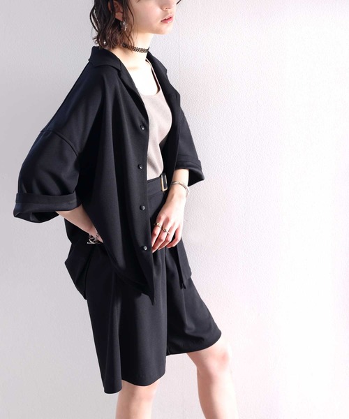 classicalelf（クラシカルエルフ）の「上級者のセットアップ。メンズライク開襟シャツ（シャツ/ブラウス・レディース・モカ/ブラック/カーキ・LARGE/MEDIUM/SMALL/X-LARGE）」の16枚目の写真