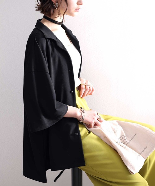 classicalelf（クラシカルエルフ）の「上級者のセットアップ。メンズライク開襟シャツ（シャツ/ブラウス・レディース・モカ/ブラック/カーキ・LARGE/MEDIUM/SMALL/X-LARGE）」の19枚目の写真