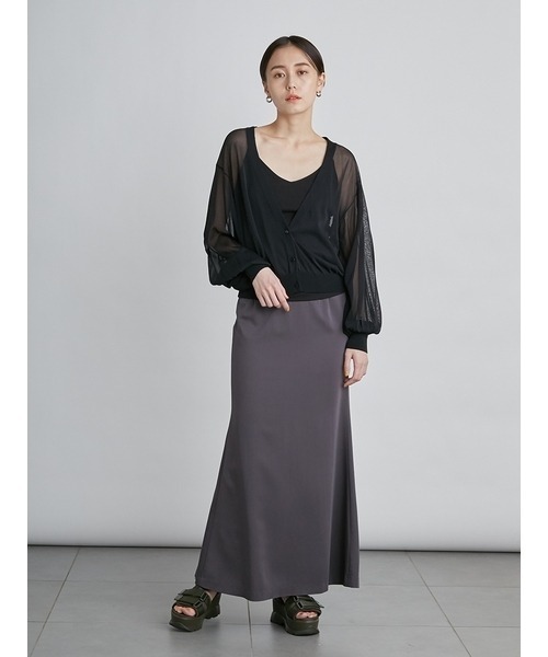 emmi(エミ)の「【emmi atelier】袖ボリュームシアーカーデ(カーディガン/ボレロ・レディース・ホワイト/ライトブルー/ブラック・FREE)」の6枚目の写真